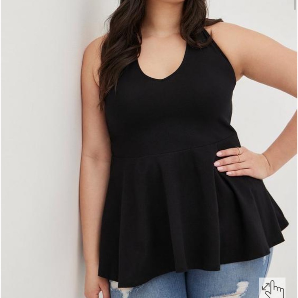 Torrid Foxy Halter Neck Peplum Top
